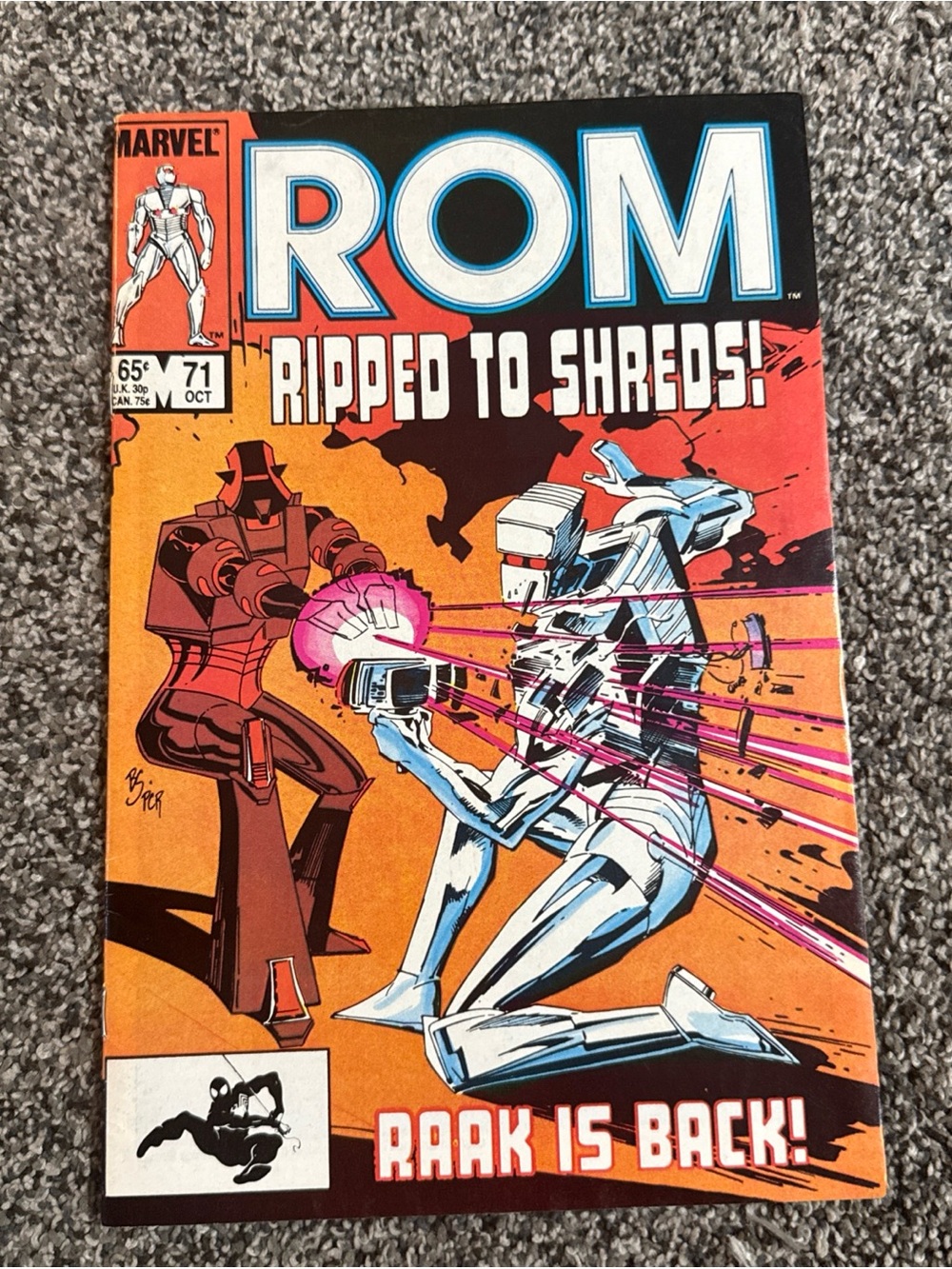 Rom Ripped to Shreds! Raak is Back! Marvel Vol. 1 No. 71 October 1985
